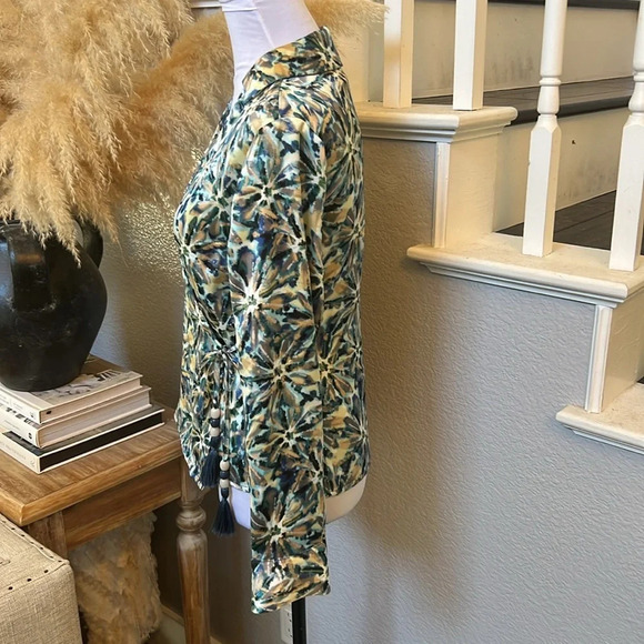 Bailey 44 Majestic Multicolored Long Sleeve Wrap Shirt Blouse size Small - Picture 5 of 8